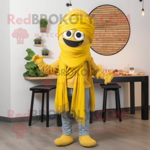 Gul Falafel maskot kostume...