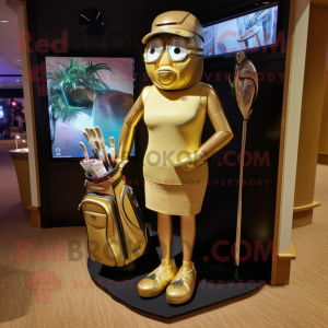 Gold Golf Bag mascotte...