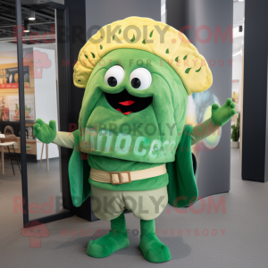Green Tacos maskot kostume...