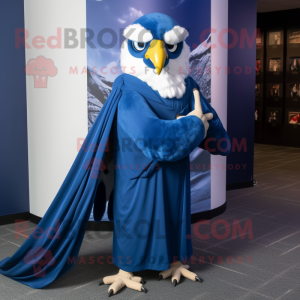 Blue Hawk maskot kostume...