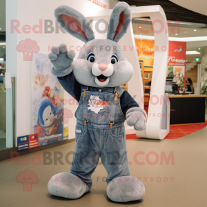 Gray Wild Rabbit mascotte...