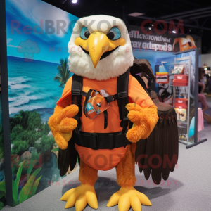 Orange Bald Eagle maskot...