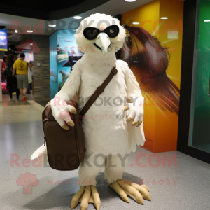 White Vulture maskot kostym...
