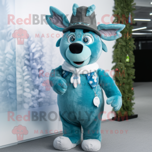 Cyan Reindeer mascotte...