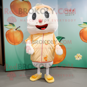 Peach Dim Sum maskot kostym...