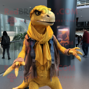 Gouden Deinonychus mascotte...