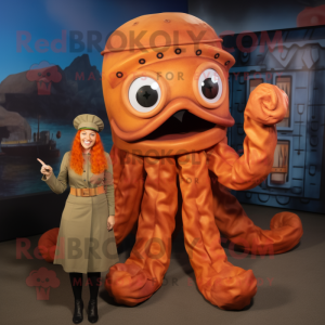 Rust Kraken maskot kostym...