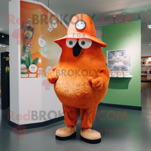 Orange Kiwi maskot kostume...