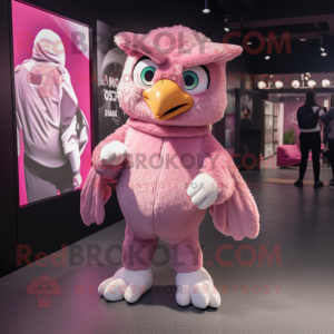 Pink Eagle maskot drakt...