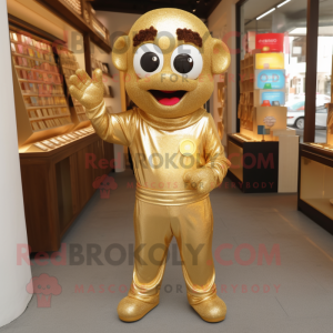 Gold Rainbow maskot kostym...