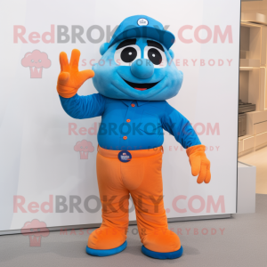 Blau-orangefarbener...
