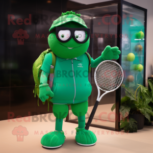 Groene tennisracket...