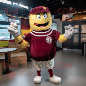 Maroon Burgers maskot drakt...