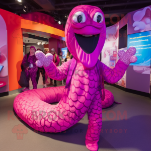 Magenta Titanoboa maskot...