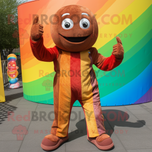 Rust Rainbow maskot kostume...