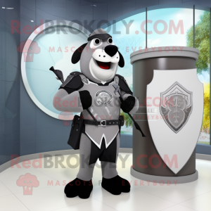 Grå Celtic Shield maskot...