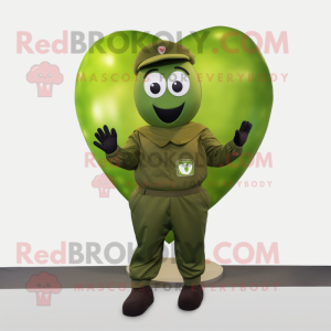 Olive Heart maskot kostume...