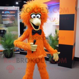 Orange Emu maskot kostym...