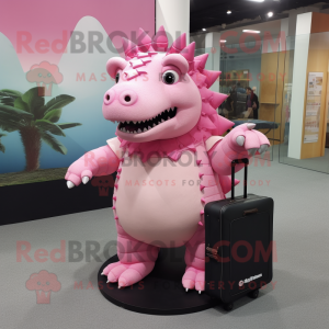 Rosa Ankylosaurus maskot...