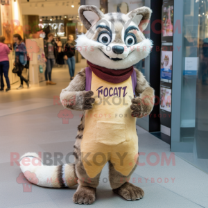 Tan Civet mascotte kostuum...