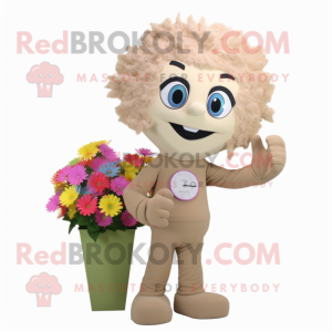 Tan Boeket Bloemen mascotte...