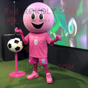 Pink Soccer Ball maskot...