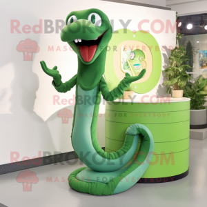 Groen Titanoboa mascotte...