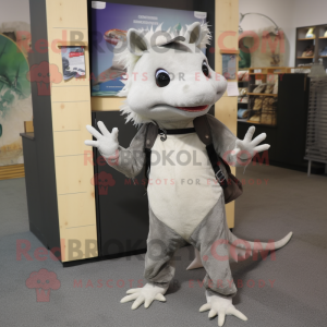 Grå Axolotls maskot kostume...