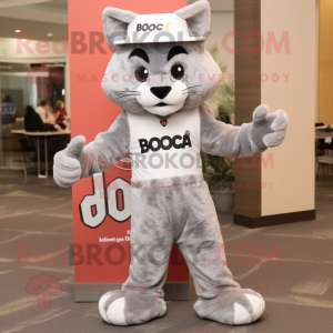 Szary Bobcat w kostiumie...