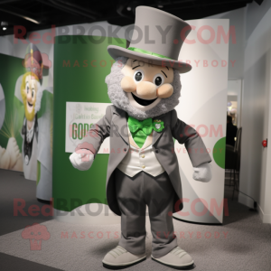 Grijze Leprechaun mascotte...