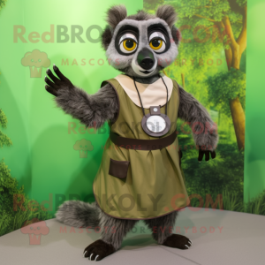 Olive Lemur maskot...