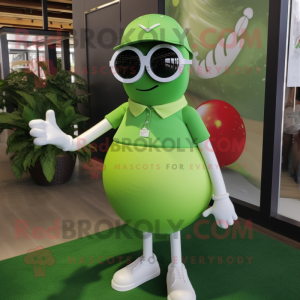 Limegrøn golfbold maskot...