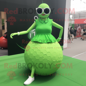 Lime Green Golfbal mascotte...