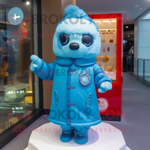 Blå Dim Sum maskot kostume...