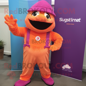 Magenta orange maskot...