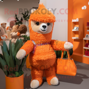 Oranje Alpaca mascotte...