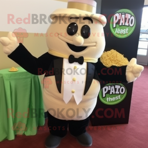 Tan Pesto Pasta maskot...