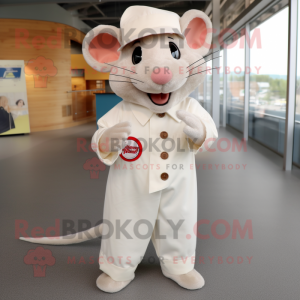 Cream Rat maskot kostume...