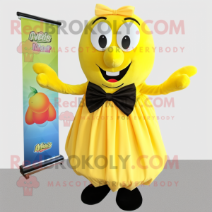 Gul Mango maskot kostym...