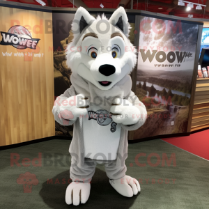 White Say Wolf maskot...