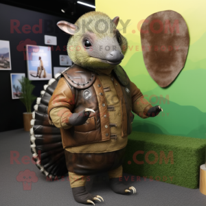 Oliven Armadillo maskot...