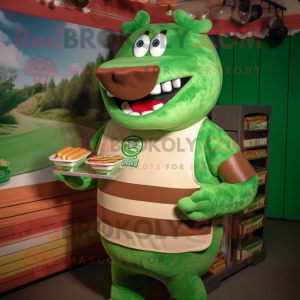 Green Bbq Ribs mascotte...