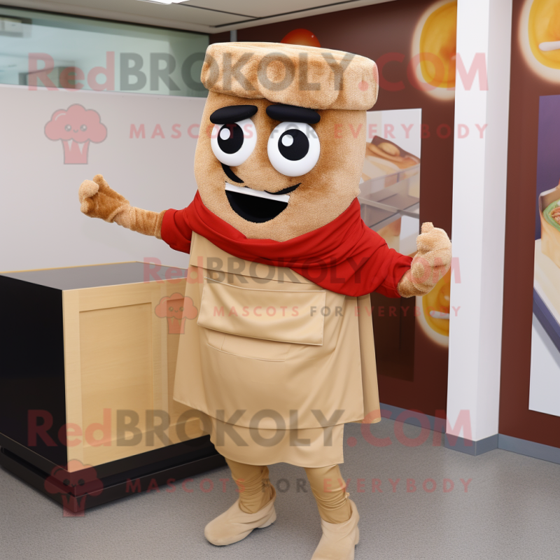 Personaggio in costume mascotte Tan Lasagna vestito con pantaloni chino e  fasce - Costumi da mascotte -  Formato L (175-180 CM)