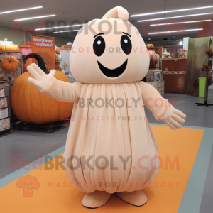 Beige pumpa maskot kostym...