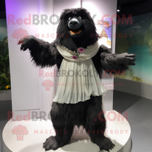 Black Sloth Bear mascotte...