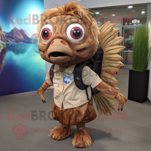Personagem de mascote Brown...