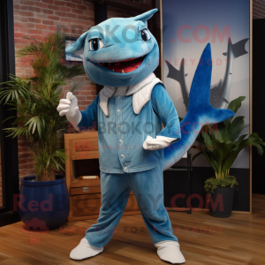 Sky Blue Swordfish mascotte...