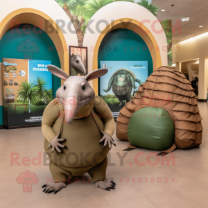 Olive Armadillo maskot...