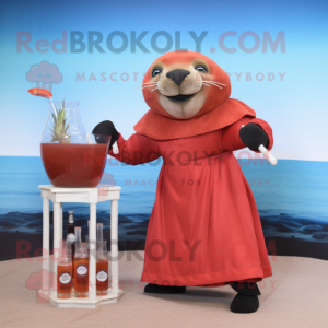 Red Sea Lion maskot kostume...