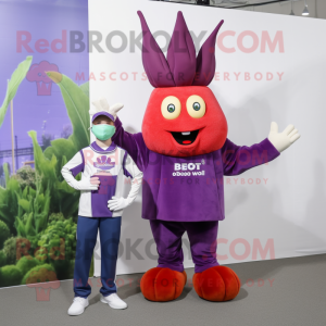 Lavendel Beet maskot drakt...